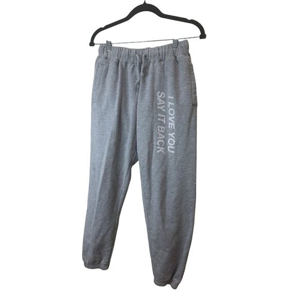 Pants - Lonely Ghost Women’s Sz S Joggers Sweatpants Gray I Love You Say It Back